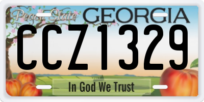 GA license plate CCZ1329