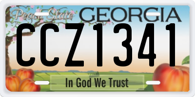 GA license plate CCZ1341