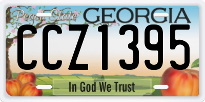 GA license plate CCZ1395