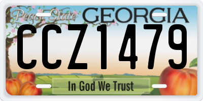 GA license plate CCZ1479