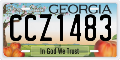 GA license plate CCZ1483
