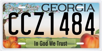 GA license plate CCZ1484