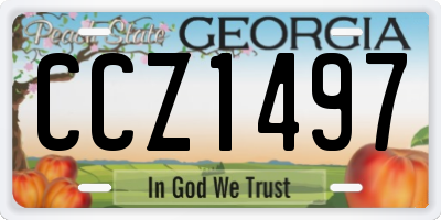 GA license plate CCZ1497