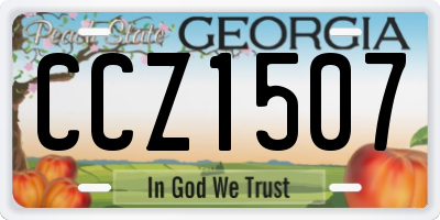 GA license plate CCZ1507