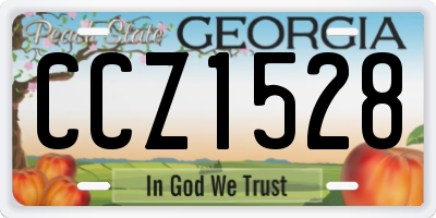 GA license plate CCZ1528