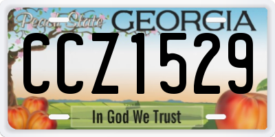GA license plate CCZ1529