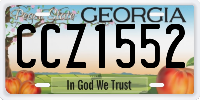 GA license plate CCZ1552