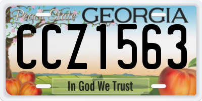 GA license plate CCZ1563