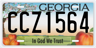 GA license plate CCZ1564
