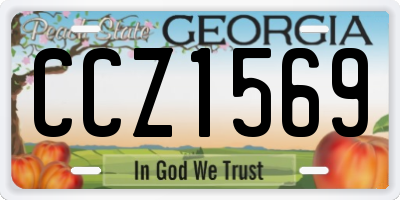 GA license plate CCZ1569