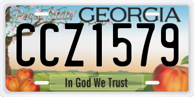 GA license plate CCZ1579