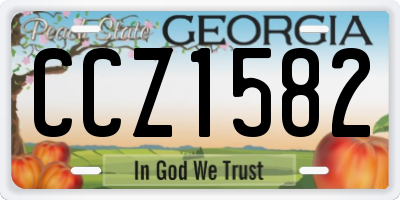 GA license plate CCZ1582