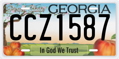 GA license plate CCZ1587