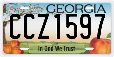 GA license plate CCZ1597