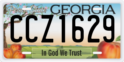 GA license plate CCZ1629