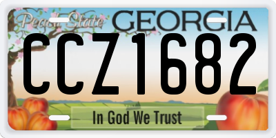 GA license plate CCZ1682