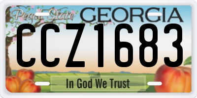 GA license plate CCZ1683