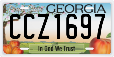 GA license plate CCZ1697