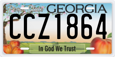GA license plate CCZ1864
