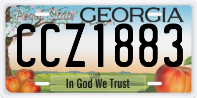 GA license plate CCZ1883