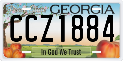 GA license plate CCZ1884