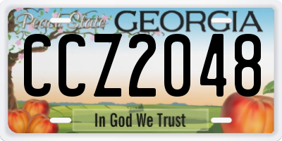 GA license plate CCZ2048