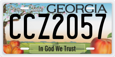 GA license plate CCZ2057