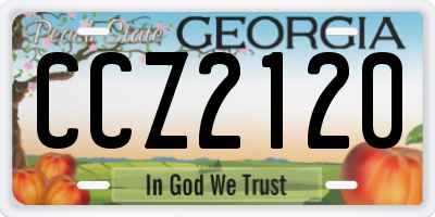 GA license plate CCZ2120