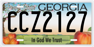GA license plate CCZ2127