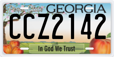 GA license plate CCZ2142