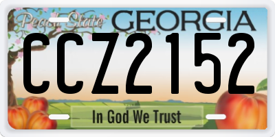 GA license plate CCZ2152