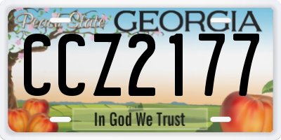 GA license plate CCZ2177