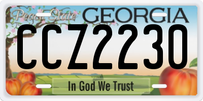 GA license plate CCZ2230