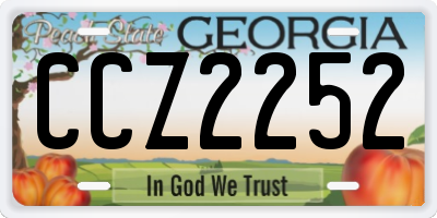 GA license plate CCZ2252