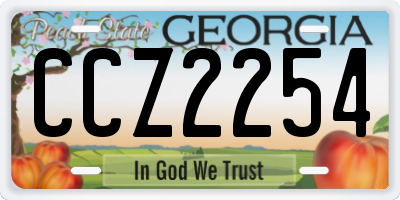 GA license plate CCZ2254