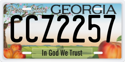GA license plate CCZ2257