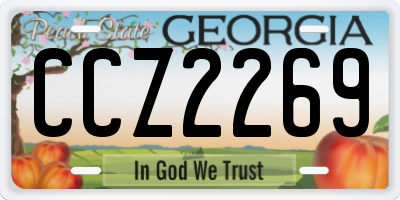 GA license plate CCZ2269