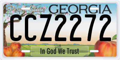 GA license plate CCZ2272