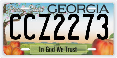 GA license plate CCZ2273