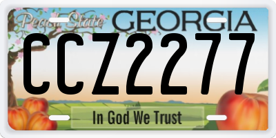 GA license plate CCZ2277