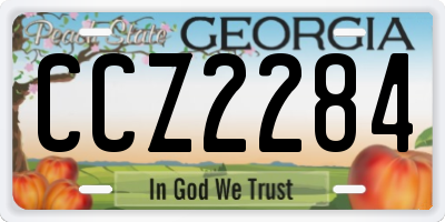 GA license plate CCZ2284
