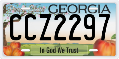 GA license plate CCZ2297