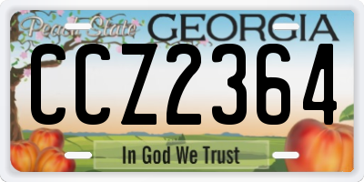 GA license plate CCZ2364