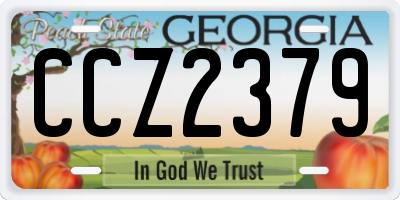GA license plate CCZ2379