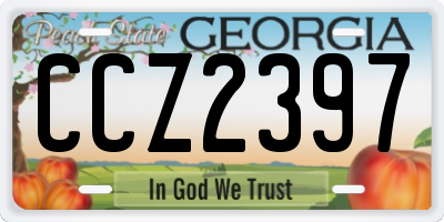 GA license plate CCZ2397
