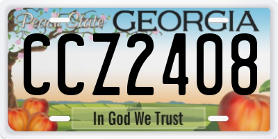 GA license plate CCZ2408