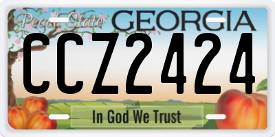 GA license plate CCZ2424
