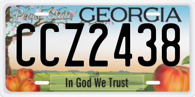 GA license plate CCZ2438