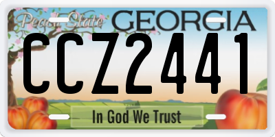 GA license plate CCZ2441