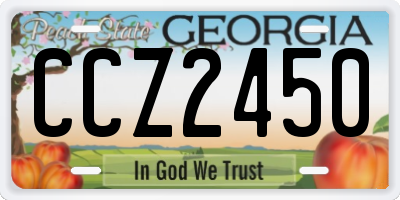 GA license plate CCZ2450